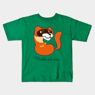 Siberian weasel Mustela sibirica Kids T-Shirt